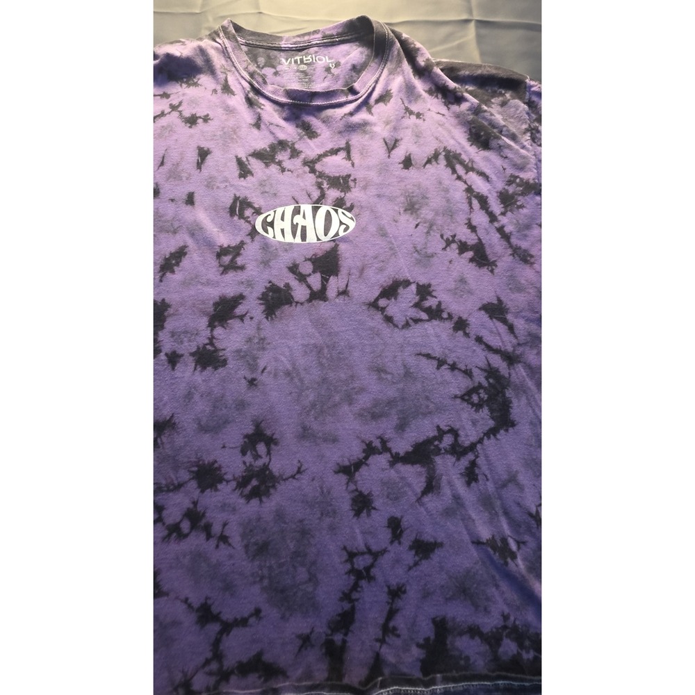 Vitriol T Shirt Mens 3XL Purple Acid Wash Chaos Mayhem Graphic Gothic Skater - Picture 2 of 8